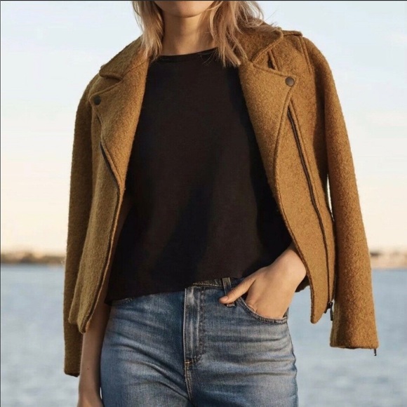Anthropologie Jackets & Blazers - Anthro Wool Moto Jacket / Coat
